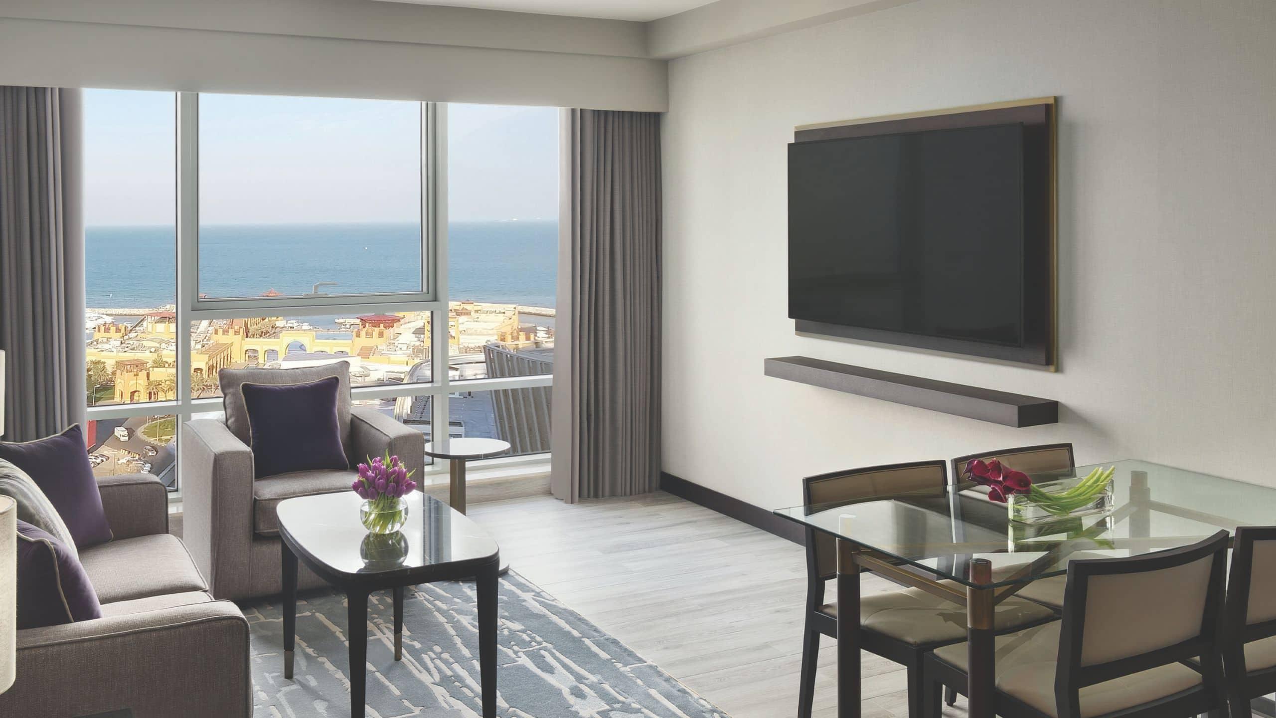 Hyatt Regency Al Kout Mall Kuwait City Exterior photo A living room at the Ritz-Carlton, San Francisco