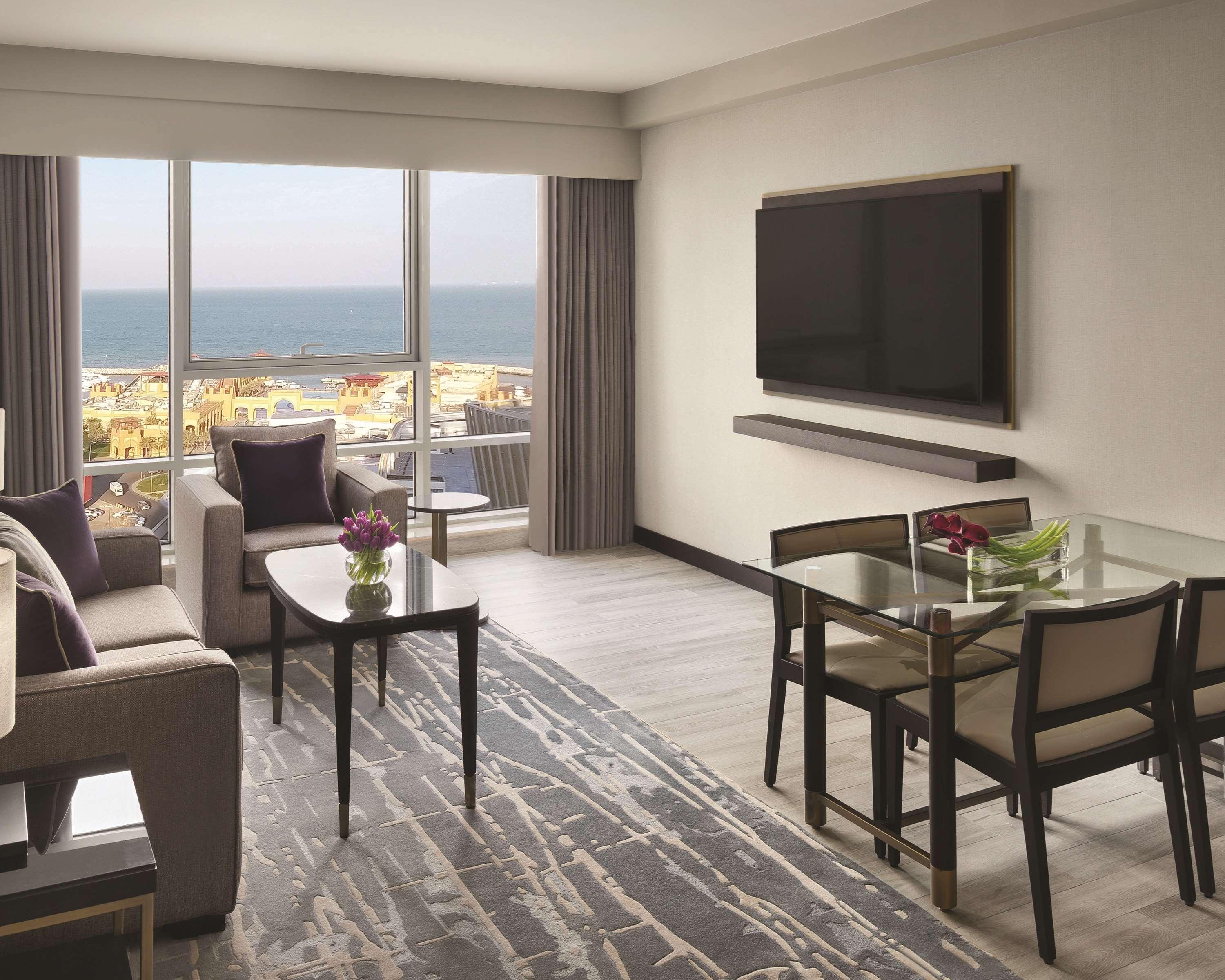 Hyatt Regency Al Kout Mall Kuwait City Exterior photo A living room in a suite at the Hilton San Diego Bayfront